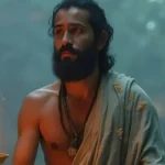 Seorang penganut Hindu memegang api suci sebagai simbol Atman menggambarkan makna tanda kematian menurut Hindu dan kesadaran menuju moksha